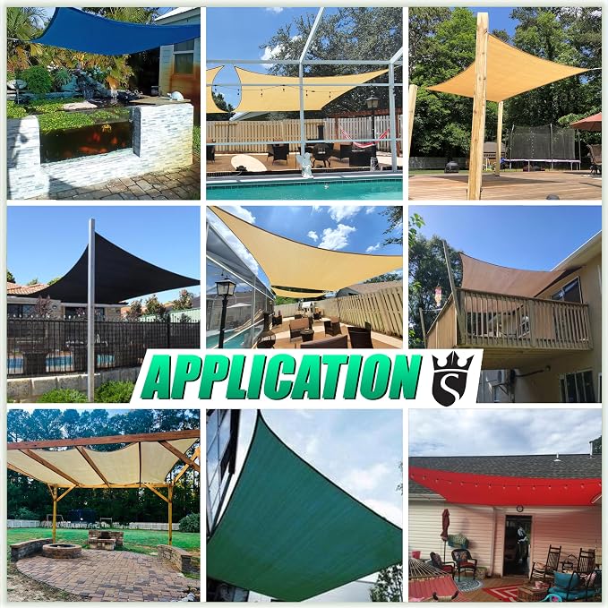 Royal Shade 11' x 16' Blue Rectangle Square Sun Shade Sail Order to Make - Image 4