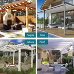 BONZER White Outdoor Sheer Curtains - Image 6