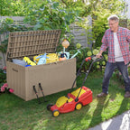 Greesum 100 Gallon Resin Deck Box Large Outdoor Storage - Image 4