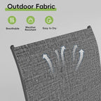 Patio Chairs Set of 6, Stackable Outdoor Dining Chairs - Image 7