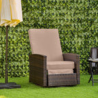 Outsunny Outdoor Wicker Swivel Recliner Chair, - Image 2