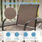DIFY Patio Dining Chairs Set of 4, Stackable Outdoor Metal Chairs - Image 5