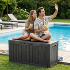 DRATO 100 Gallon Waterproof Deck Box Outdoor Storage Box - Image 4
