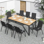 Patio Dining Chairs Set of 8 Outdoor Stackable Dining Chairs - Image 2