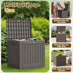 Flamaker Resin Deck Box 40 Gallon Waterproof Outdoor Storage Box | Indoor - Image 6