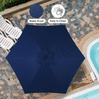 Simple Deluxe 9' Patio Umbrella Outdoor Table Market Yard Umbrella - Image 7