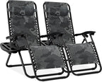 Best Choice Products Set of 2 Adjustable Steel Mesh Zero Gravity Lounge Chair by Unknown