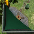 Amgo Custom Size 10' x 13' x 16.4' Green Right Triangle Sun Shade Sail UPF50+ by Amgo