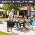 Yaheetech Outdoor Patio Chairs Set of 4, Folding Lawn Chair, no assembly - Image 6
