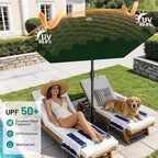 7.5FT Patio Umbrella Table Market Umbrella w/Tilt and Crank, Heavy-Duty Outdoor - Image 5