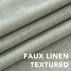 H.VERSAILTEX Primitive Linen Curtains 100% Blackout Curtain Drapes Burlap - Image 4