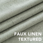 H.VERSAILTEX Bedroom Curtains Blackout, Sage Green Linen Blackout Curtains 84 - Image 4