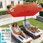 7.5FT Patio Umbrella Table Market Umbrella w/Tilt and Crank Heavy-Duty Round - Image 7