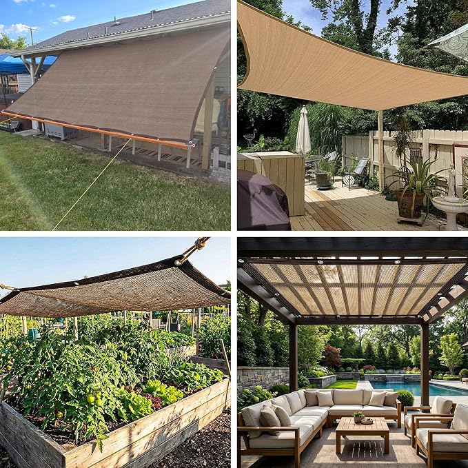 Shade Cloth for Garden, 80% Shade Cloth for Plants, Mesh Tarp, Patio Covers for - Image 7