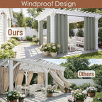RYB HOME 2 Panels Outdoor Curtains - Image 2