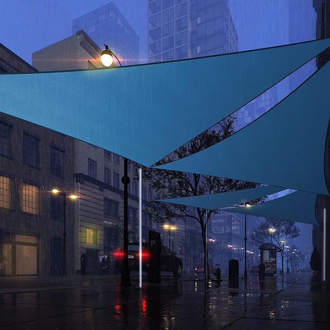 Royal Shade 11' x 15' x 18.6' Blue Triangle Waterproof Sun Shade Sail Order to - Image 7