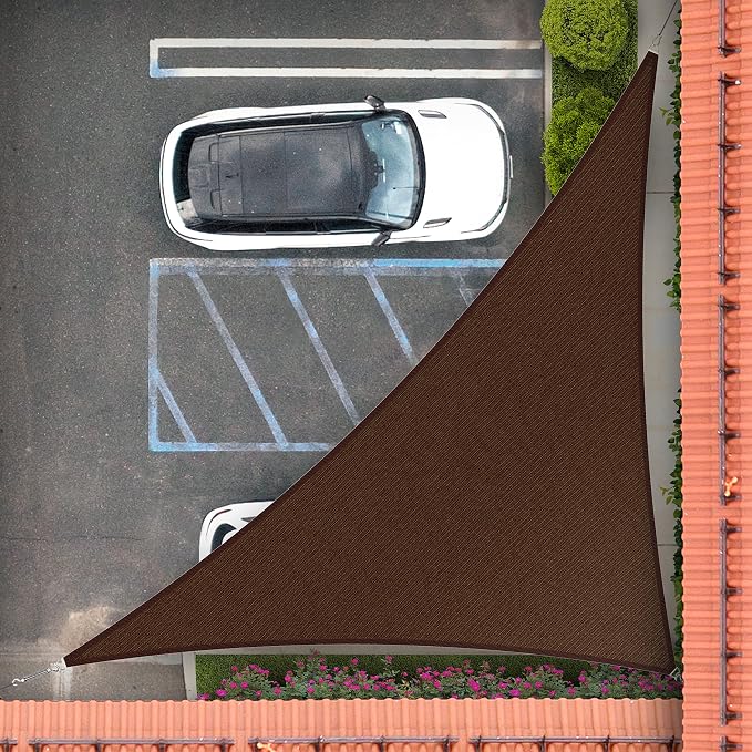 Royal Shade 6' x 7' x 9.2' Brown Right Triangle Sun Shade Sail Order to Make by RoyalShade