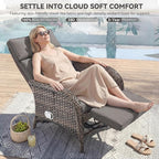 Zero Gravity Wicker Patio Recliner Chairs Set of 2 - Image 4