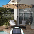 Best Choice Products 10ft Solar Polyester LED Lighted Patio Umbrella w/Tilt - Image 3