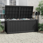 Outdoor Storage Box, 230 Gallon Large Outdoor Resin Deck Box, Storage - Image 7