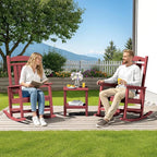 SERWALL Outdoor Rocking Chair Set of 2, Oversized Patio Rocking Chair, Porch - Image 2