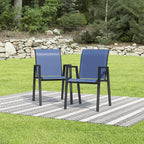 Outdoor Patio Chairs Set of 2, Lightweight Patio Set - Image 8