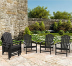Oversized Stackable Adirondack Chair Set of 6, HDPE Fire Pit Chair | All-Weather - Image 2