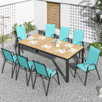Patio Dining Chairs Set of 8 Outdoor Stackable Dining Chairs - Image 9