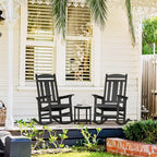 LUE BONA Rocking Chair Outdoor, Weather Resistant Poly Plastic Rocker Chairs - Image 5