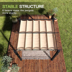 Aoxun 10.5'x10.5' Outdoor Pergola, Patio Pergola - Image 5