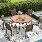 DIFY Patio Chairs Set of 6, Stackable Textilene Outdoor Dining Chairs - Image 8