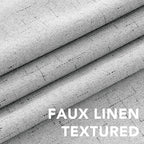 H.VERSAILTEX Linen Blackout Curtains Durable Thick Textured Linen Look 100% - Image 4
