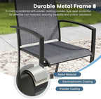 DIFY Patio Chairs Set of 2, Stackable Outdoor Dining Chairs - Image 7