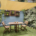 10' x 10' Rectangle Sun Shade Sail, 185 GSM HDPE, Sand | 95% UV block, by LagemiexShadeProduct