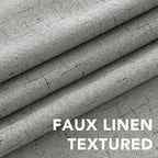 H.VERSAILTEX Linen Blackout Curtains 63 Inches Long 100% Blackout Thermal - Image 4