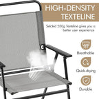 Yaheetech Outdoor Patio Chairs Set of 2, Folding Camping Chair, no assembly - Image 7