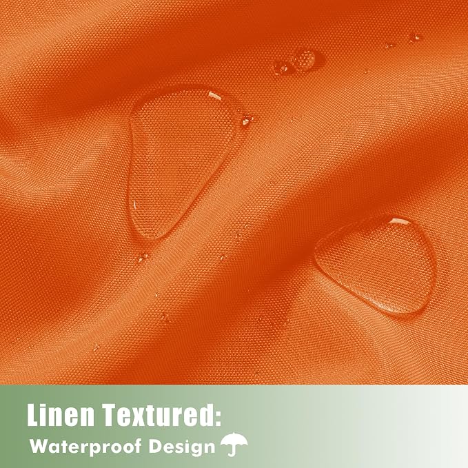 Waterproof Outdoor Curtains for Patio 6 Pcs 54x108 Inch Mecca Orange | - Image 2
