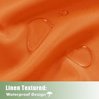 Waterproof Outdoor Curtains for Patio 6 Pcs 54x108 Inch Mecca Orange | - Image 2