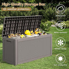 Outdoor Storage Box, 75 Gallon Resin Deck Boxes Outdoor Waterproof - Image 4