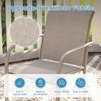 DIFY Patio Dining Chairs Set of 4, Stackable Outdoor Metal Chairs - Image 4