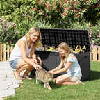 Outdoor Storage Box, 75 Gallon Resin Deck Boxes Outdoor Waterproof - Image 7