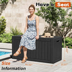 Outdoor Deck Storage Box, Resin Deck Boxes Indoor and outdoor, Waterproof - Image 2