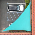 Royal Shade 9' x 16' x 18.4' Turquoise Triangle Sun Shade Sail Order to Make by RoyalShade