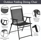 Yaheetech Outdoor Patio Chairs Set of 2, Folding Lawn Chair, no assembly - Image 7