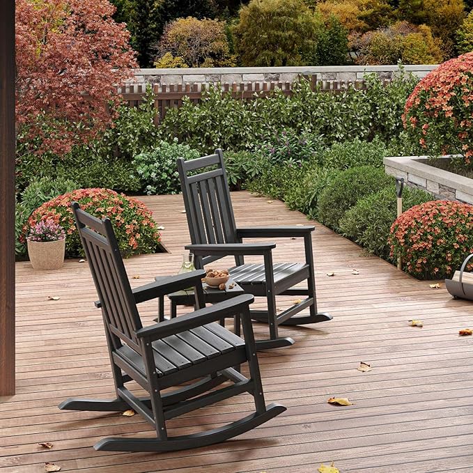 HDPE Rocking Chair Outdoor Set of 2 - Image 8
