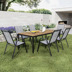 Patio Dining Chairs Set of 8, Outdoor Stackable Dining Chairs - Image 2