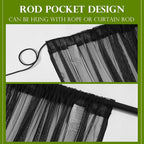 RYB HOME Mosquito Netting Outdoor Curtains - Image 8