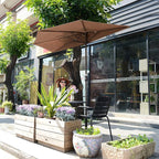 Half Patio Umbrella - 9ft Outdoor Patio Canopy - Condo - Image 5