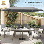 HERA'S PALACE 13 ft Large Double-Sided Twin Patio Umbrella, Outdoor Market - Image 2