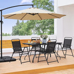 Yaheetech Outdoor Patio Chairs Set of 4, Folding Lawn Chair, no assembly - Image 2